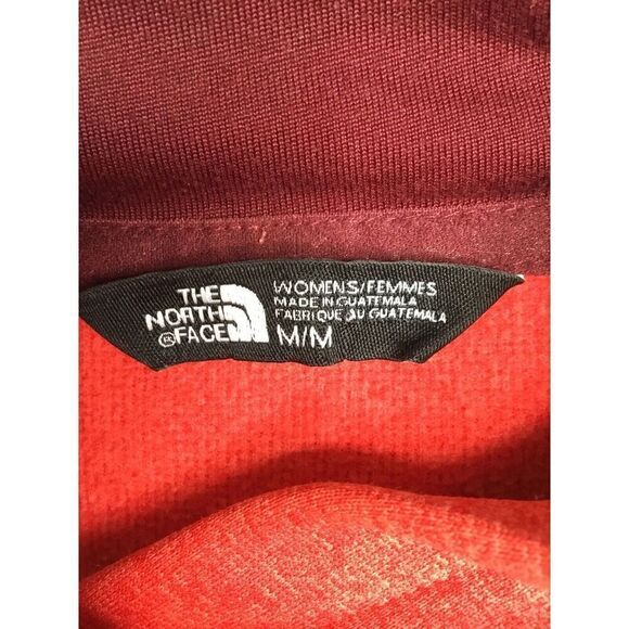 The North Face Womens Medium Red Sweatshirt Hoodie Kangaroo Pocket Thumbhole Slv - Picture 8 of 11